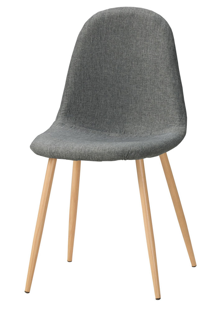 QM-649-9 佳爾餐椅(淺灰色布)(五金腳) (不含其他產品)<br /> 尺寸:寬45*深52*高87cm