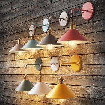 復古設計馬卡龍小傘壁燈