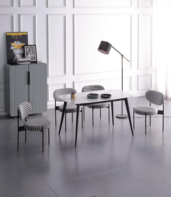 CO-506-1 布爾日白色岩板餐桌 (不含椅子)(不含其他產品)<br /> 尺寸:寬140*深80*高76cm