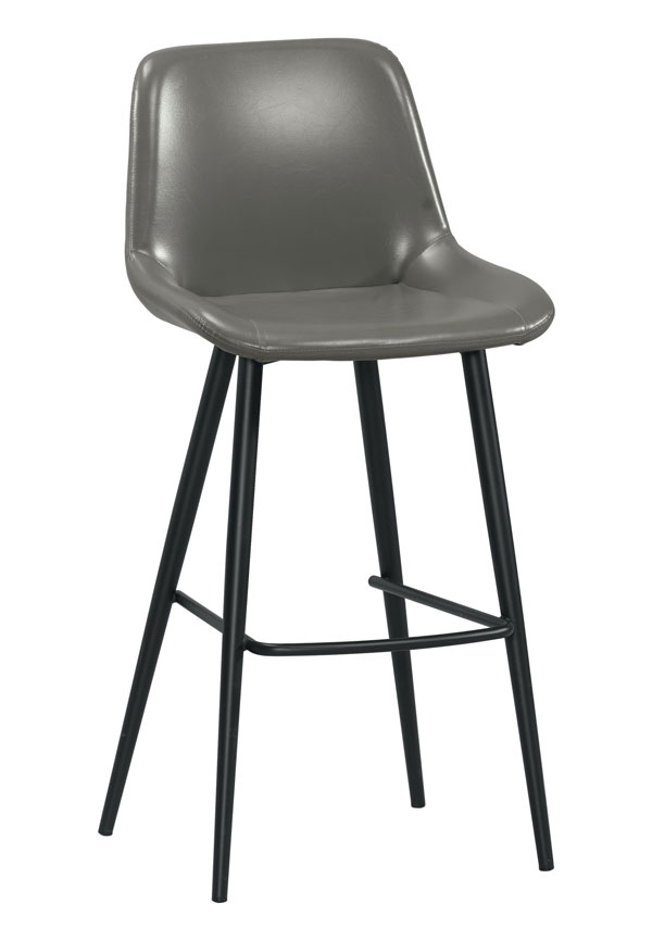 QM-655-3 格里夫吧椅(灰色皮) (不含其他產品)<br />尺寸:寬49*深50.5*高107cm