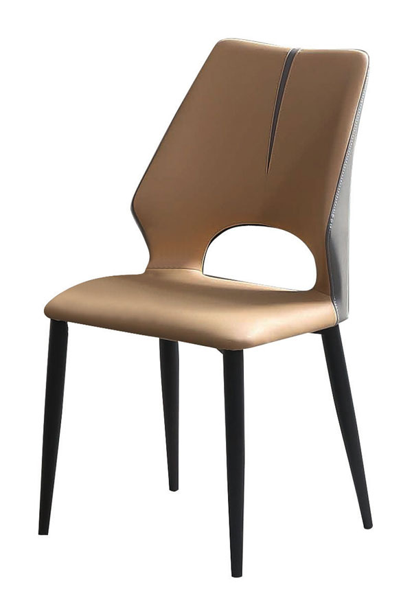 CL-1116-3 Y98 駝色皮餐椅 (不含其他產品)<br />尺寸:坐:寬44*深46.5*高45cm<br />總高87cm