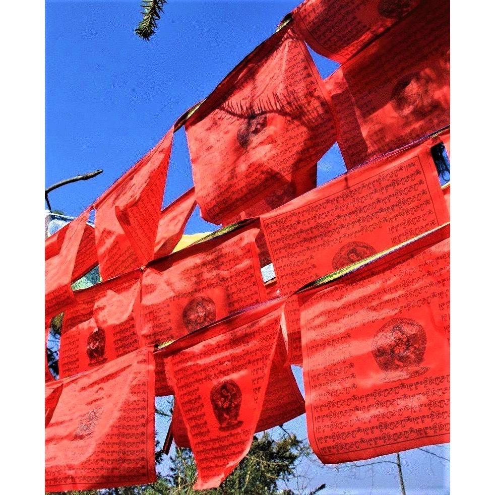 西藏【作明佛母(咕嚕咕列佛母) 紅色經幡旗風馬旗】