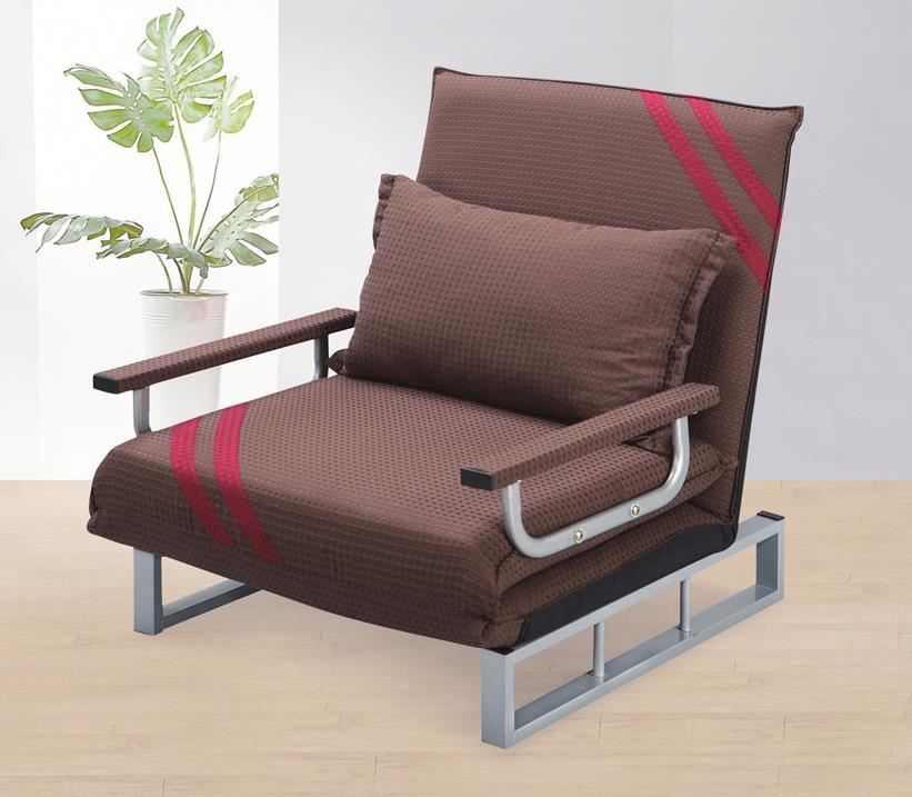 GD-194-3 單人坐臥兩用沙發床(咖) (不含其他產品)尺寸:寬68*深76*高81cm