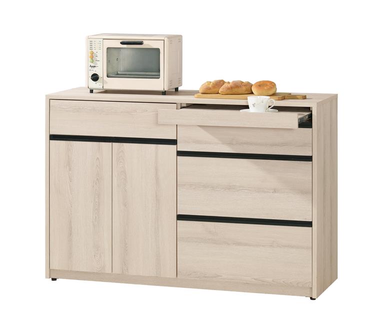 QM-508-2 塔利斯4尺餐櫃 (不含其他產品)<br /> 尺寸:寬117*深40*高81.5cm