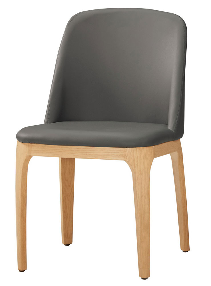 QM-645-4 席拉餐椅(灰皮)(五金腳) (不含其他產品)<br /> 尺寸:寬48*深61*高83cm