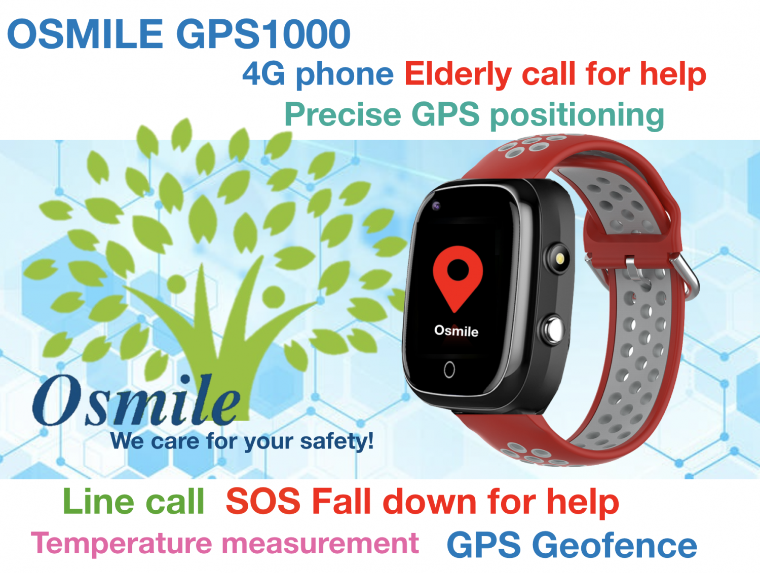 Osmile GPS1000 Tracker for elderly with Alzheimer's disease & Dementia