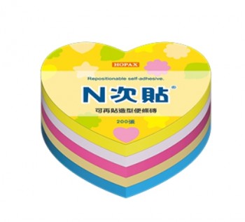 宣彥辦公文具購物網,N次貼 #61069心型可再貼造型便條磚
