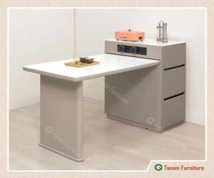 【安伯4.3尺岩板伸縮島台桌】【2025-HYB412-02】【添興家具】