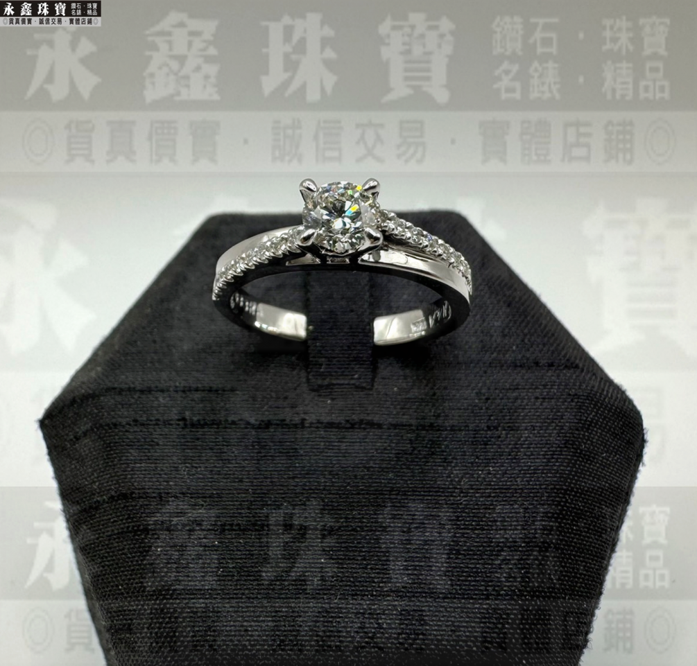 天然鑽戒 0.33ct/ E/VVS1/ H&A八心八箭/14K 配鑽18顆-18分 n1229-02