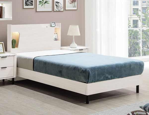 JC-205-23 蘿拉3.5尺床片床架式單人床 (不含其他產品)<br/>尺寸:寬106*深210*高95.5cm