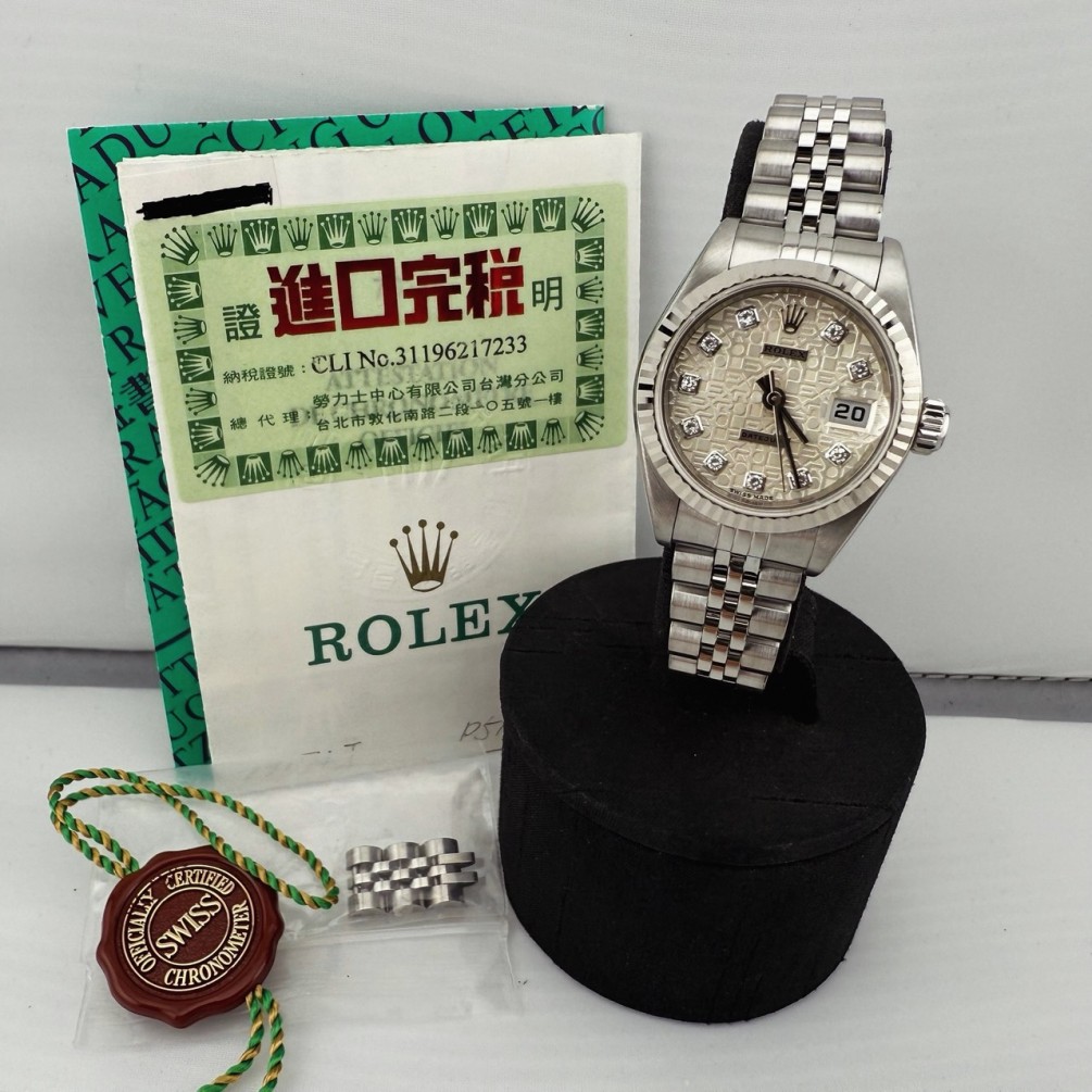 ROLEX 勞力士 79174 LADY-DATEJUST 原鑲鑽面盤 26mm自動腕表 n1399