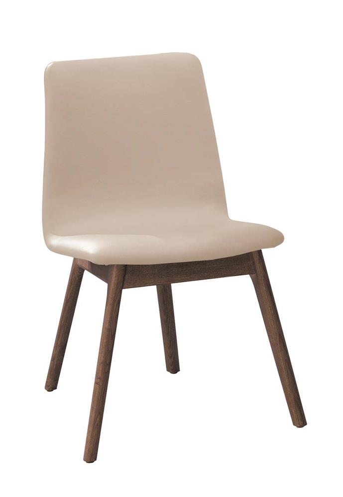 SH-A484-02 莫爾栓木胡桃色餐椅(淺黃皮)(不含其他產品)<br /> 尺寸:寬45*深62*高82cm