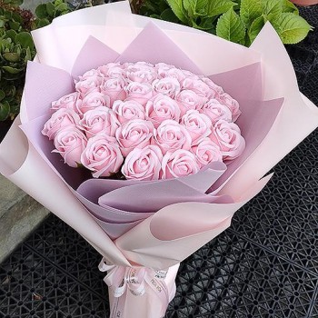 【特價花束】-《粉愛你》33朵粉色香皂玫瑰花束