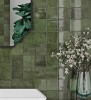 鄉村復古【JY-RBB1023G 橄欖綠亮面(4色)】10X20假溝設計│浴室廚房玄關│商空設計｜地壁兩用磚#05160