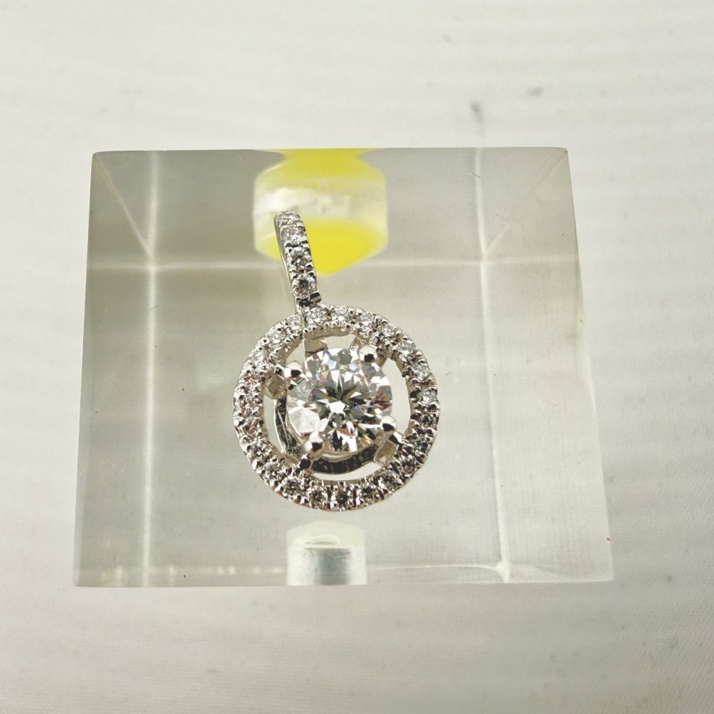 GIA天然鑽石墜子 0.5ct/D/VS2/車工完美 PT950鉑金 n1501
