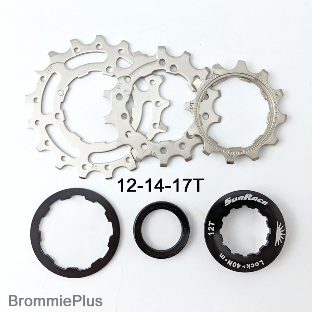 12-14-17/ 11-14-18T Cog Set for Brompton/SA Internal Gear Hubs