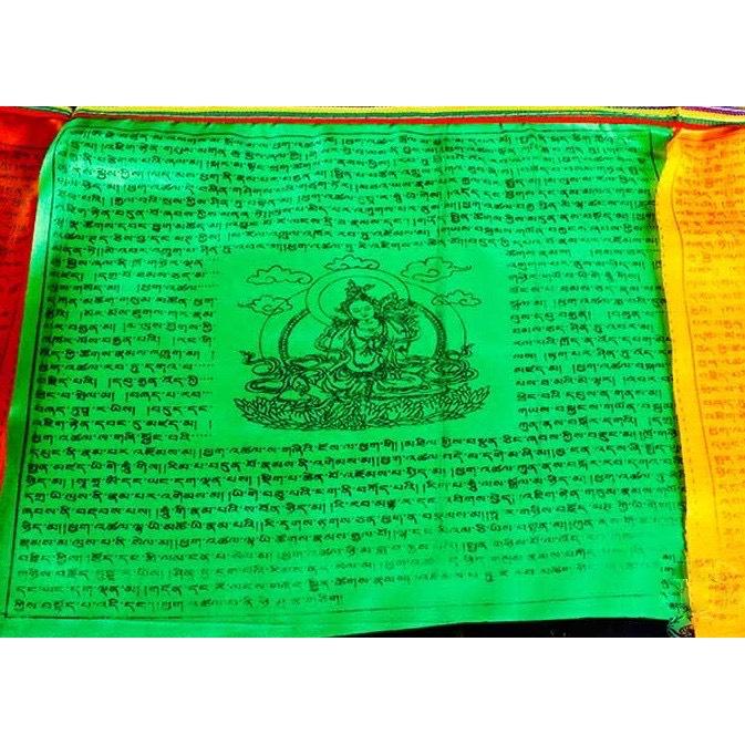 西藏【卓瑪拉康(度母寺)】加持 綠度母/二十一度母 五色經幡旗風馬旗