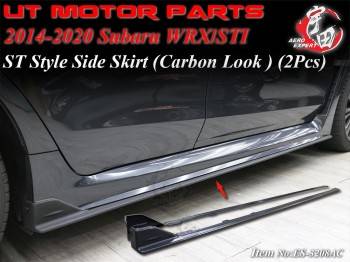 2014-2020 Subaru WRX ST Style Side Skirt (L+R)(3D Carbon Fiber)