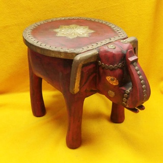 印度 手工雕刻 崁銅片 實木椅 大象椅 小椅 玄關小凳  居家商店擺設 印度風