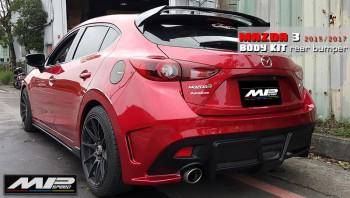 2014-2016 Mazda 3 5D KS Style Rear Bumper