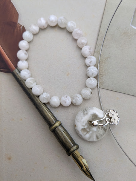 雪花幽靈水晶平安扣手串套組G26-3-1-2180