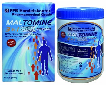 德國原裝 L-Glutamine 左旋麩醯胺酸 高單位粉末 FFB Handelskontor GmbH MALTOMINE L-GLUTAMINE power (500g/罐裝)