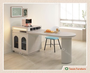 【安吉莉5.8尺岩板伸縮島台桌】【2025-HYB412-01】【添興家具】