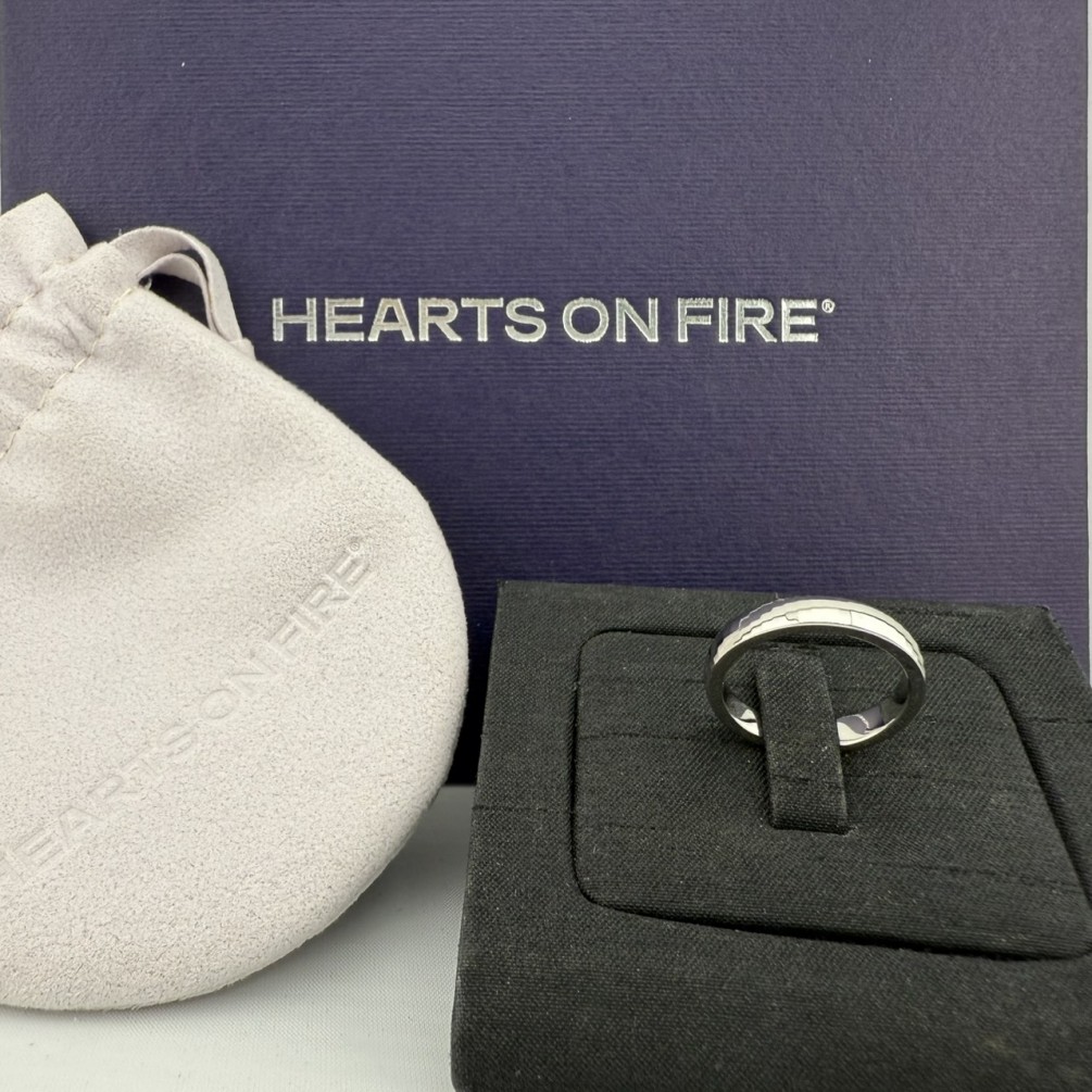 Hearts On Fire天然鑽石 0.1ct PT950鉑金戒指 n1371