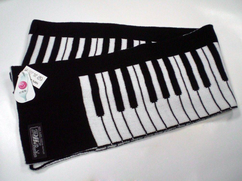 專利鋼琴琴鍵圍巾