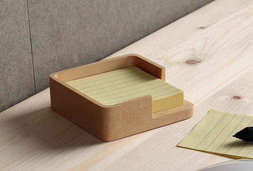 【E-gift】正方形便條紙盒(楓木)
