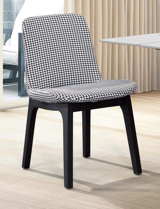 SH-A479-02 亞杰實木餐椅(千鳥格布) (不含其他產品)<br />尺寸:寬50*深55*高83cm