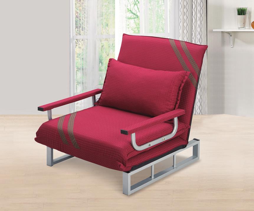 GD-706-4 單人坐臥兩用沙發床(紅) (不含其他產品)<br/>尺寸:寬68*深76*高81cm