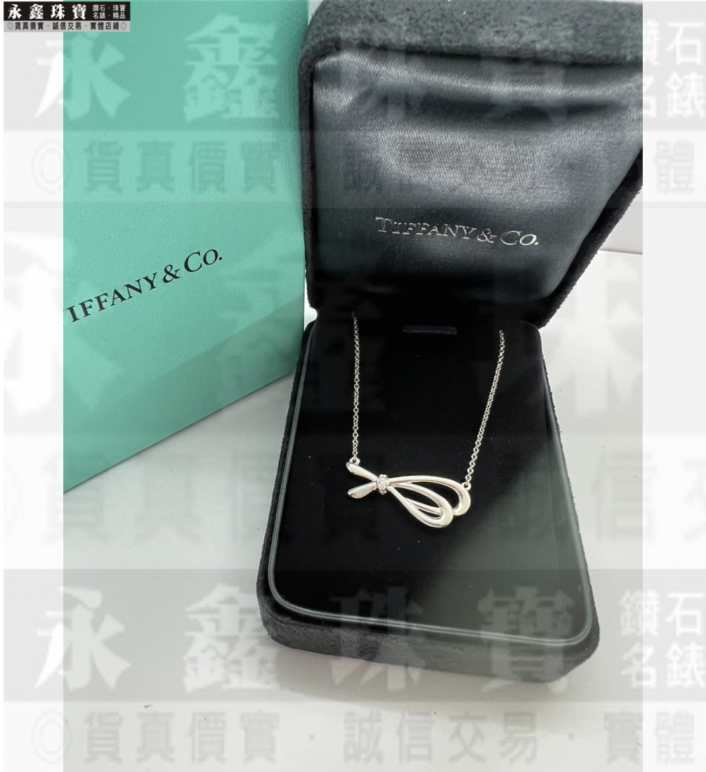 Tiffany&Co.蒂芬妮 BOW蝴蝶結18K金造型項鍊