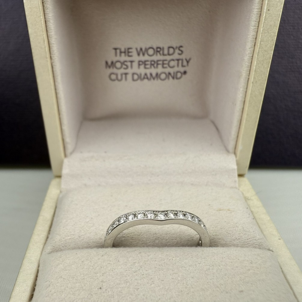 Hearts On Fire 天然鑽石線戒 0.21ct 全世界最完美車工 PT950 n1486