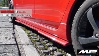 2004-2009 Mazda 3 4/5D MP Style Side Skirt Spoiler (L+R)(3D Carbon Look)