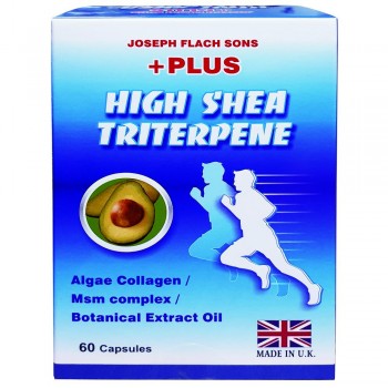 英國進口 天然 乳木果油三萜類植物性軟膠囊 JOSEPH FLACH & SONS +PLUS High Shea Triterpene【8合1全素配方】【60粒/盒裝】