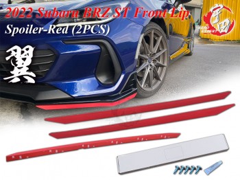 2022 Subaru BRZ ST Front Lip Spoiler-Red (2PCS)