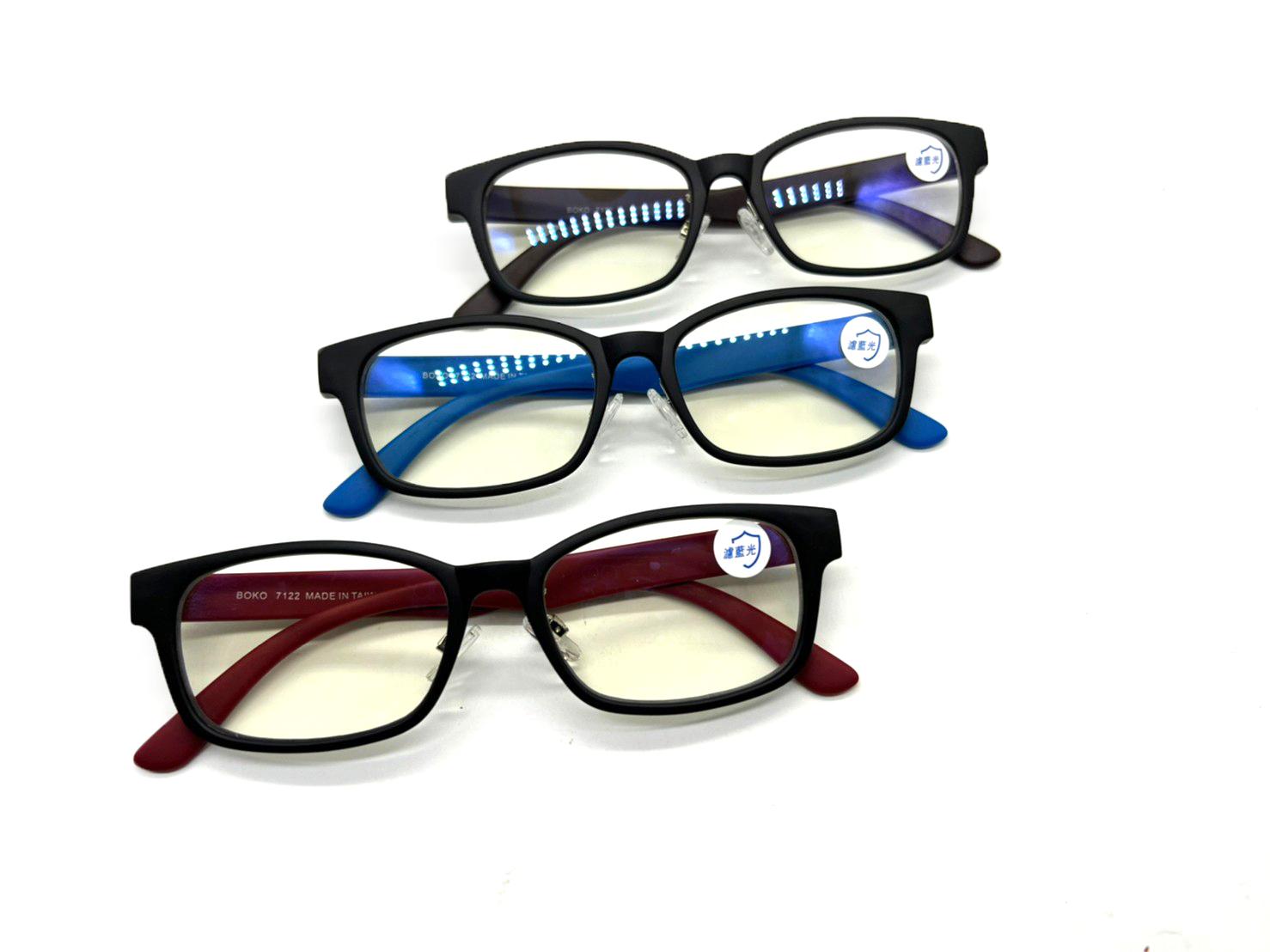 【新款】7122木紋濾藍光平光眼鏡