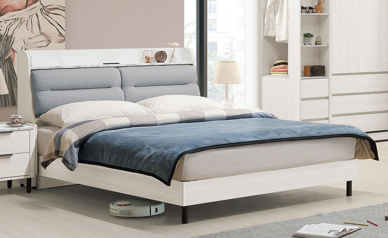 JC-201-34 蘿拉5尺床箱床架式雙人床 (不含其他產品)<br/>尺寸:寬152*深212.5*高103cm