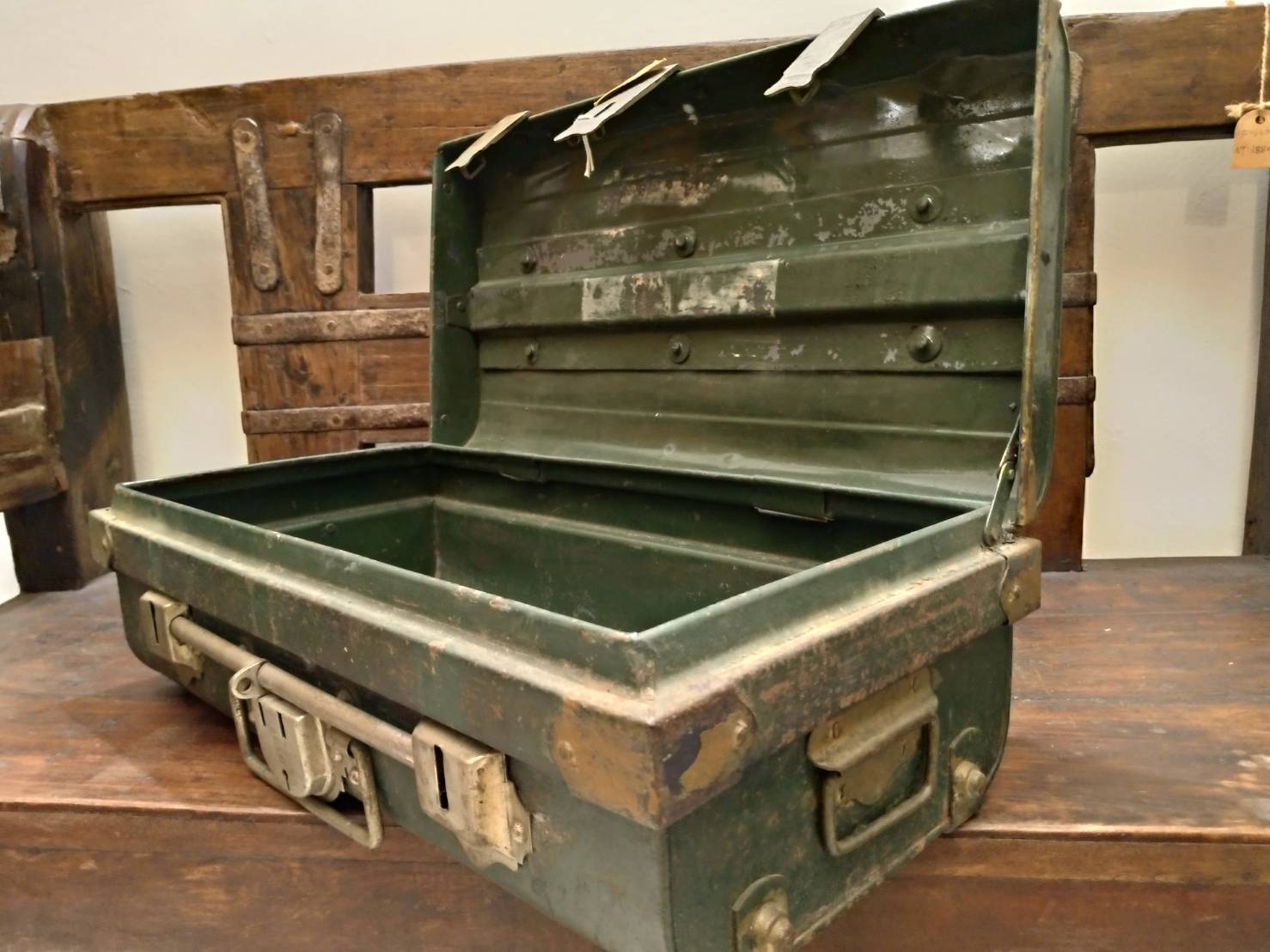 老鐵古董工具收納箱-老件