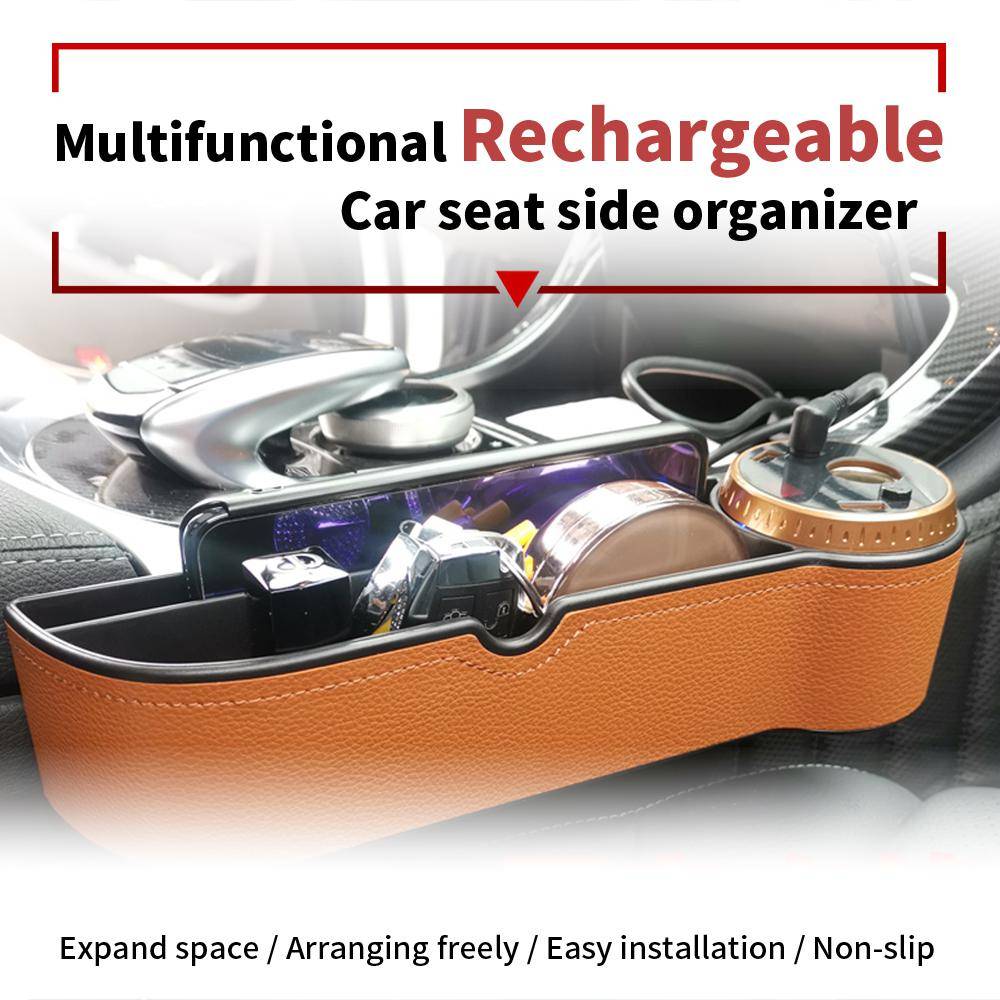Multifunctional Rechargeable Car seat side organizer