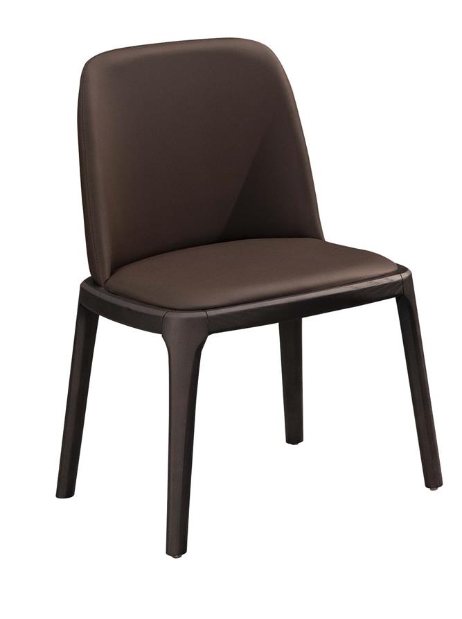 SH-A477-05 拉斐爾實木餐椅(咖啡皮)(不含其他產品)<br />尺寸:寬53*深56*高83cm