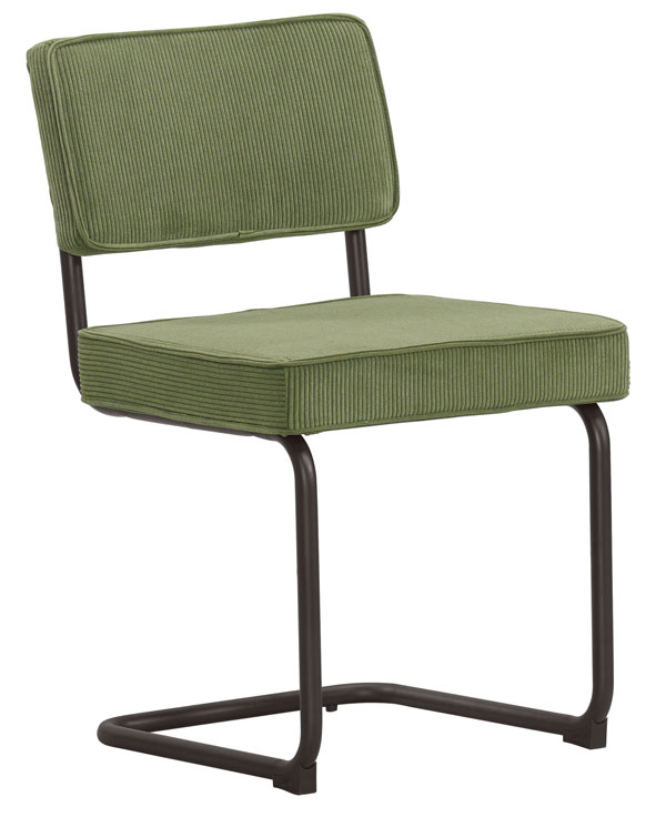 QM-648-9 凱琳餐椅(綠色布)(五金腳) (不含其他產品)<br />尺寸:寬51*深57*高84cm
