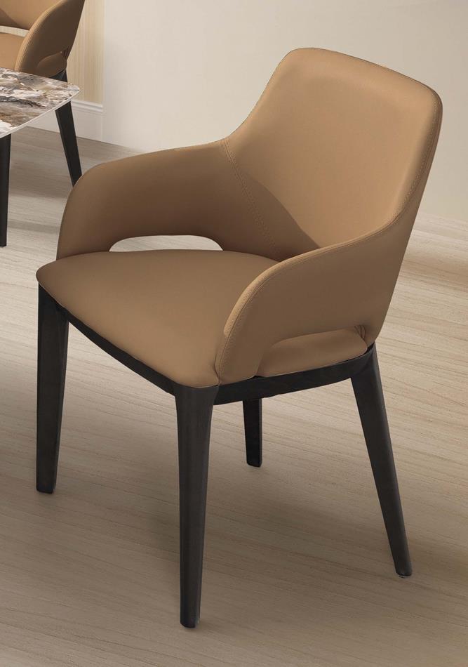 SH-A460-06 羅蘭德實木餐椅(淺咖啡皮)(不含其他產品)<br />尺寸:寬51*深47*高88cm