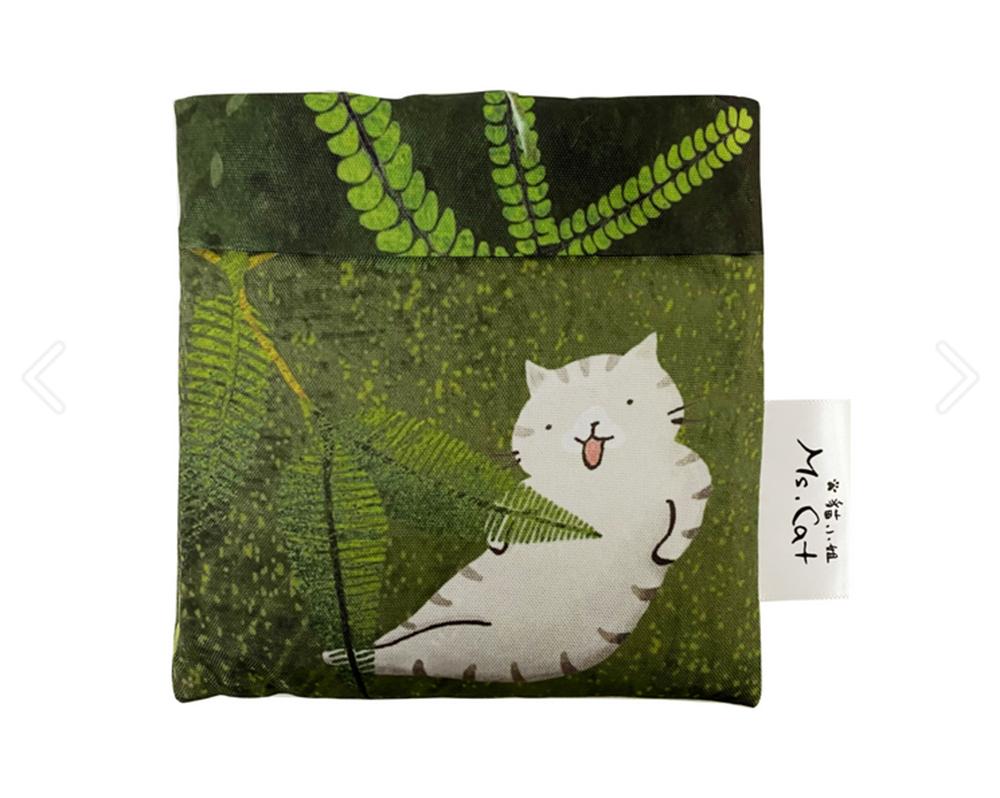 Ms.Cat 摺疊購物袋-石虎與貓的森林遊戲