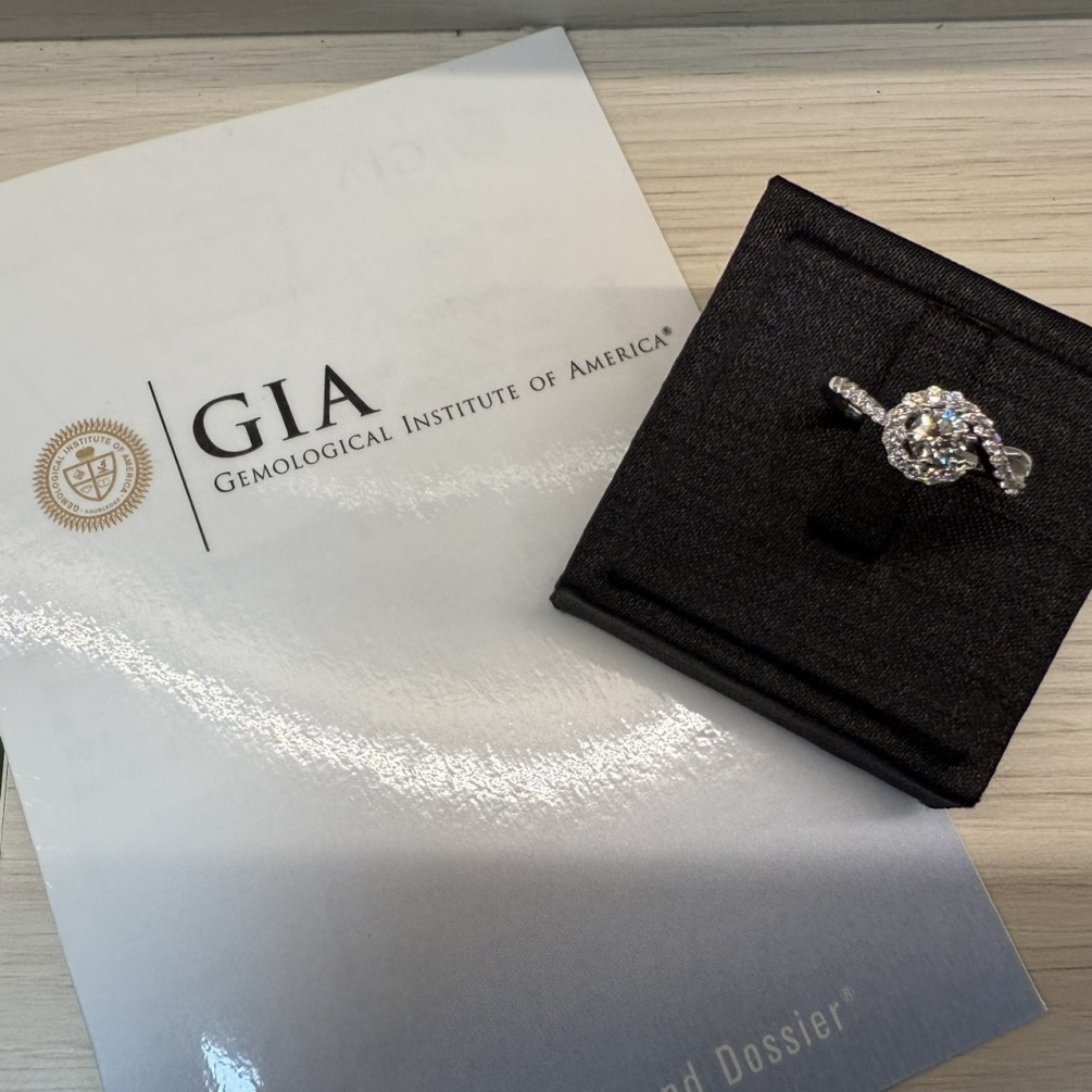 GIA天然鑽石戒指 0.3ct/D/VS1/3EX H&A八心八箭 18K n1458