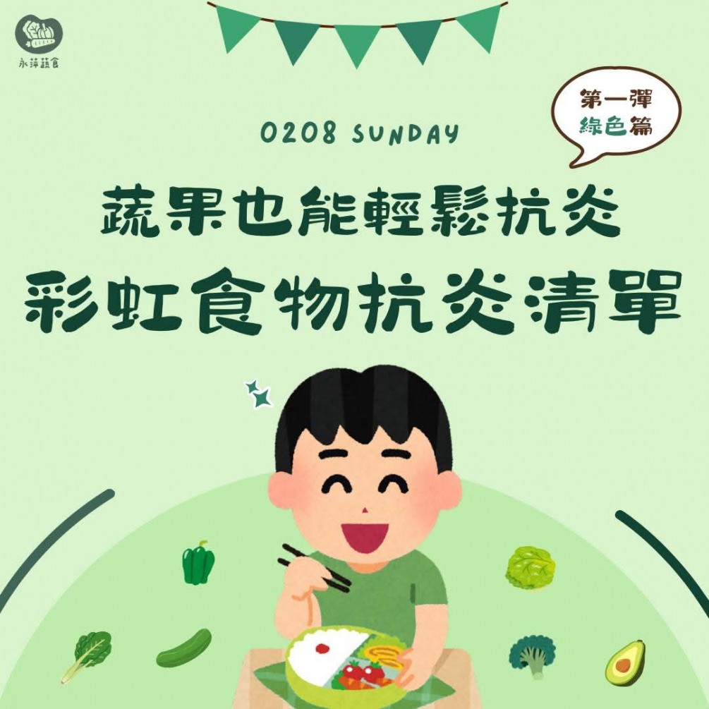 抗炎蔬果第三彈「綠色系」蔬果來啦✨? 一起來看看有沒有吃對吧 