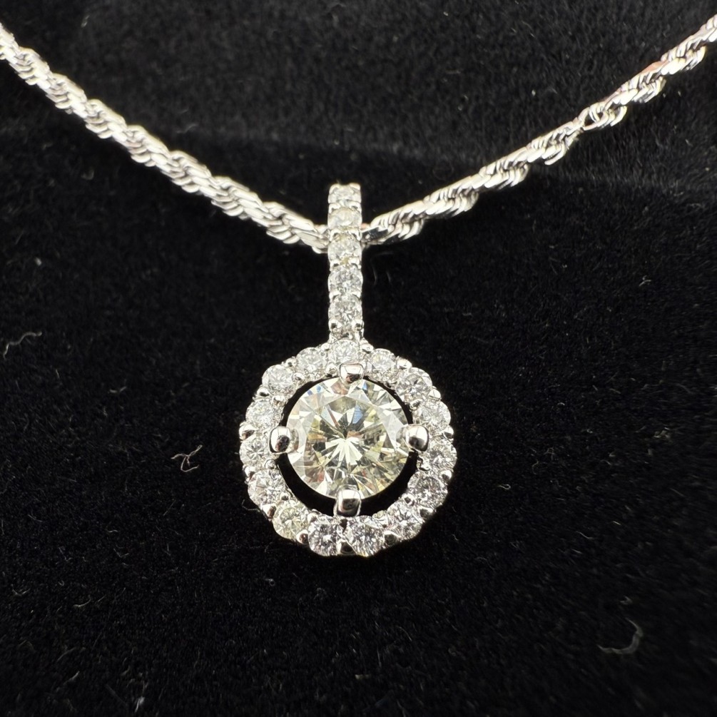 天然鑽石項鍊 0.65ct/F/VS1/車工完美 配鑽20P-0.2ct F1055
