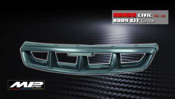 1999-2000 Civic 2/3/4Dr MU Style Front Grille Black