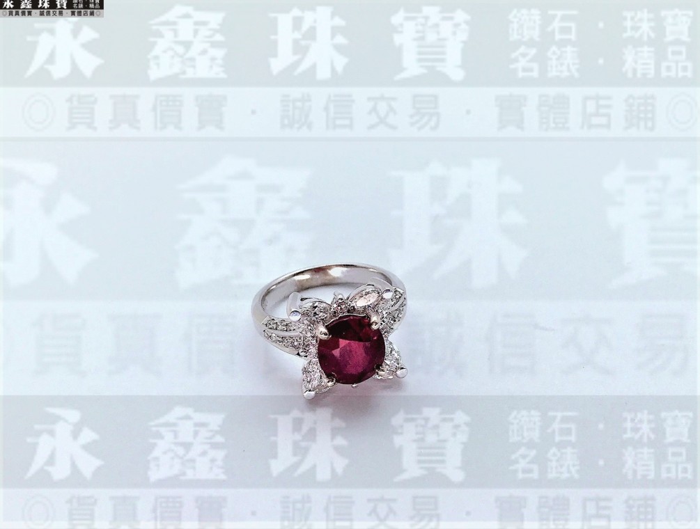  紅寶鑽戒 3.21ct